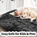 Amdrebio Tie-Dyed Dark Grey Round Rugs - Image 6
