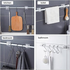 8PCS Self Adhesive Curtain Rod Holders No Drill Curtain Rods Brackets No - Image 4