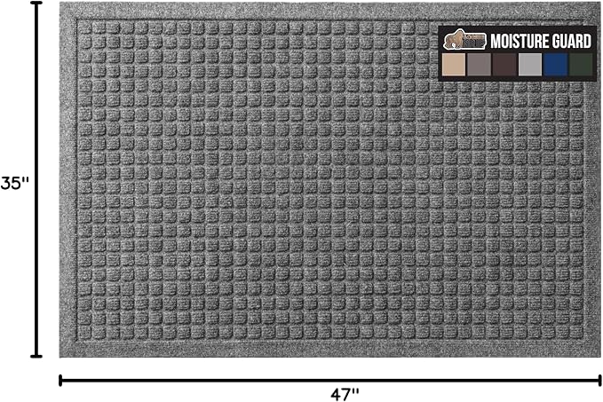 GORILLA GRIP® Ultra Absorbent Front Door Mat Outside Entrance, Traps Dirt and - Image 2