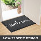 CozyBounty Black Door Mat Welcome Mats Outdoor Indoor Non-Slip Doormat - Image 3