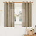 LAMIT Sheer Linen Curtains 48 Inches Length by LAMIT