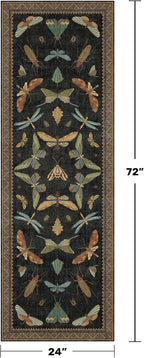 2x6 Black Entryway Runner Rugs Washable Non Slip Runners - Image 2