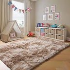 ONASAR Area Rugs for Bedroom Living Room, Fluffy Tie-Dye Beige 4x6 Indoor - Image 7