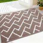 OLANLY Front Door Mat, Non-Slip Rubber Backing, Dirt Resistant and Absorbent by OLANLY