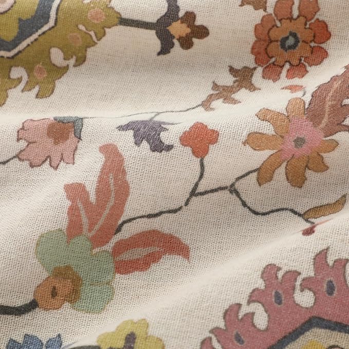 Boho Floral Blackout Curtains for Living Room - Image 4