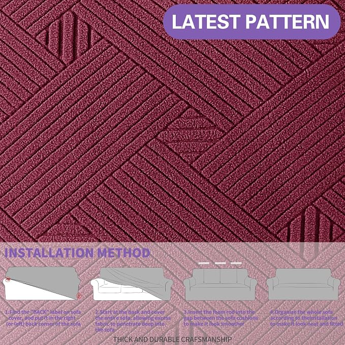 ZNSAYOTX Oversized Super Stretch Couch Cover, New Universal Sofa Covers - Image 5