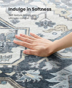 AMADA HOMEFURNISHING 8x10 Area Rug, Washable Low-Profile Large Area Rug - Image 4