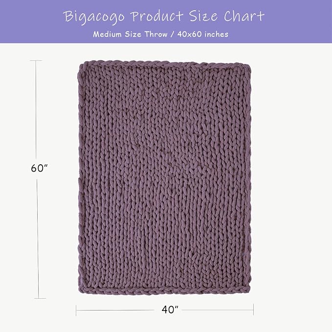 Bigacogo Chunky Knit Throw Blanket - Image 2