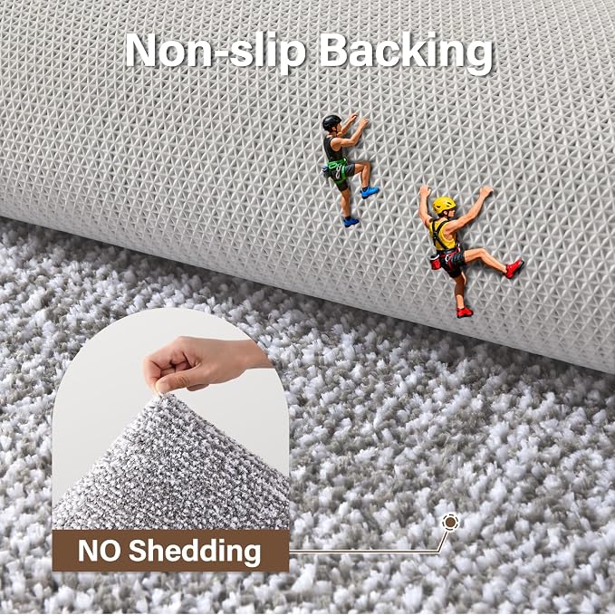 48x24 Long Bathroom Rugs Washable Non Slip, Light Grey Bath Mat - Image 6