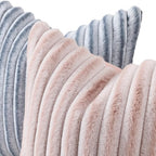 decorUhome Summer Cozy Faux Fur Throw Pillow Covers 24x24 Set of 2 Decorative - Image 2