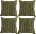 Fancy Homi 4 Packs Boho Moss Green Decorative Throw Pillow Covers 20x20 Inch by Fancy+Homi