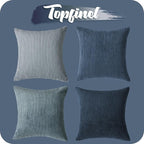 Topfinel Navy Blue Euro Shams Decorative Throw Pillow Covers 26x26 Inch Set of 4 - Image 7