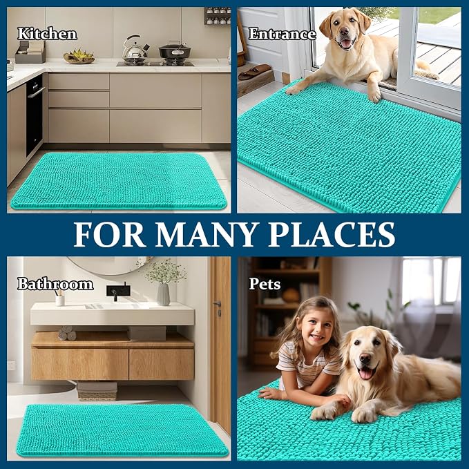 OLANLY Dog Door Mat for Muddy Paws 70x46, Absorbs Moisture and Dirt, Absorbent - Image 8