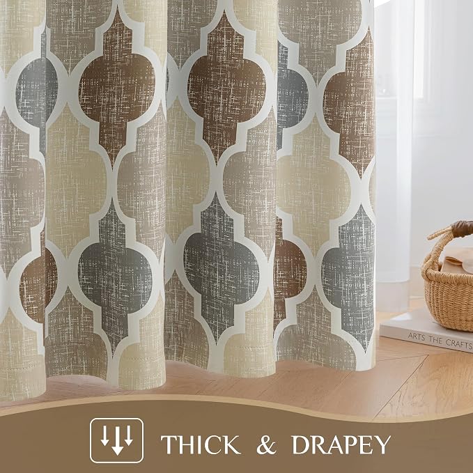 Beauoop 100% Blackout Curtains 72 Inches Long 2 Panels - Image 4