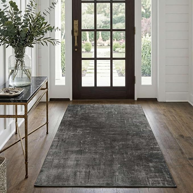 Latte&Fog 3x5 Entryway Rug Indoor, Modern Abstract Washable Area Rug, Boho Non by LatteFog