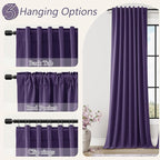 Guken 100% Blackout Curtains 108 Inch Length 2 Panels Set - Image 6
