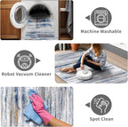 2x7 Washable Runner Rugs for Hallway: Easy-to-Clean Abstract Runners for - Image 4