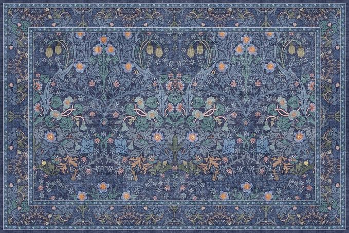 Navy Blue Washable 2x3 Entry Rug - Image 2
