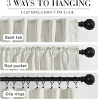 RYB HOME Ivory White 100% Blackout Curtains - Image 7