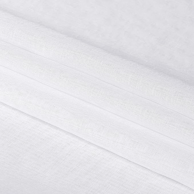 DWCN Sheer Curtains Semi Transparent Voile Rod Pocket Curtains - Image 6