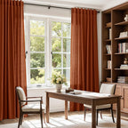 Nanspring Extra Long Linen Curtains 108 Inches Long 2 Panel Set Back Tab - Image 8