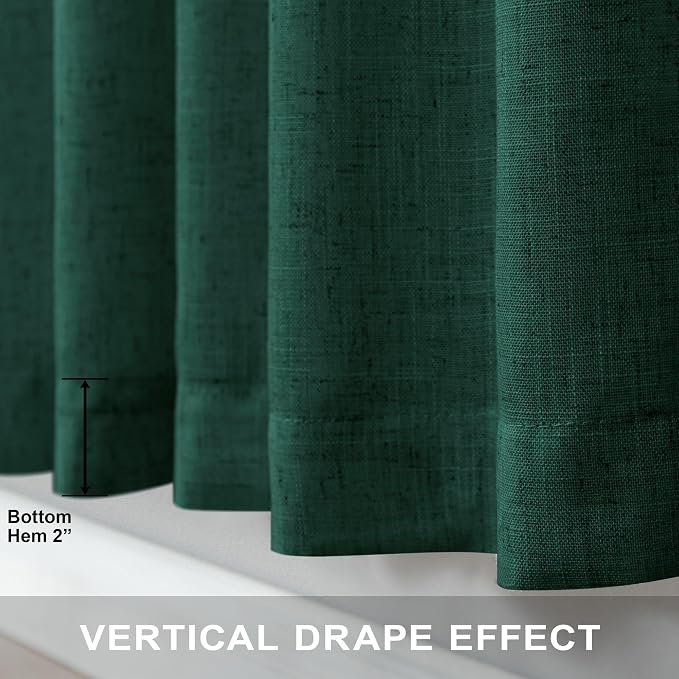 Dark Green Curtains 108 Inches Long - Image 5
