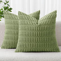 MIULEE Pack of 2 Spring Corduroy Decorative Throw Pillow Covers 18x18 Inch Soft by MIULEE