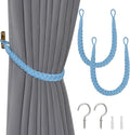 NICEEC 2 Pack Natural Cotton Rope Curtain Tiebacks Elegant Boho Style by NICEEC