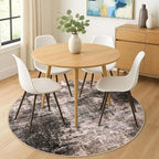 IOHOUZE Abstract Round Area Rug 6 Ft Washable Circle Rugs Large Round Rug Non - Image 2