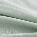 Nanspring Aqua Green Linen Curtains 108 Inches Long - Image 5