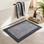 36x24 Large Bathroom Rugs Washable Non Slip, Dark Grey Bath Mat - Image 4