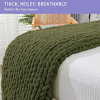 Bigacogo Chunky Knit Throw Blanket - Image 4
