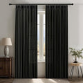 IVAPUPU Black Pinch Pleated 84 Inch Curtains by IVAPUPU