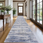 KOZYFLY Modern Abstract Washable Long Rug Runner 2.6x20 Hallway Rug Runner by KOZYFLY