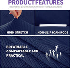 ZNSAYOTX Super Stretch Loveseat Covers, New Striped Love Seat Slipcover - Image 3