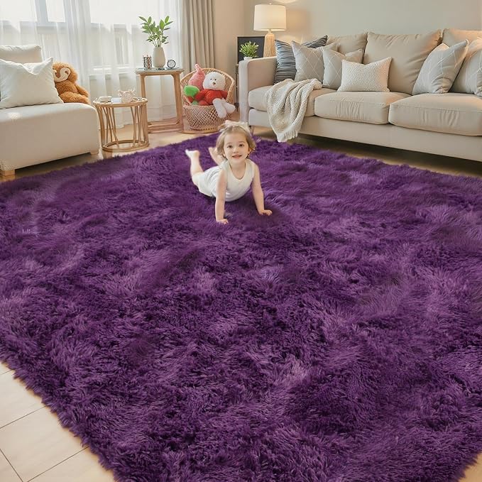 Rugs for Bedroom 4x6, Alfombras para Salas Shag Large Plush Soft Area Rug - Image 7