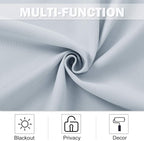 NICETOWN Greyish White Kitchen Curtain Panels - Image 3