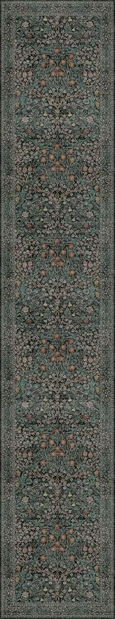 Dark Green Washable 3x16 Extra Long Runner Rug - Image 2