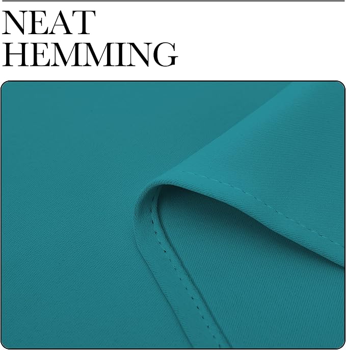 NICETOWN Room Darkening Curtains 40 inch Length 2 Panels, Peacock Teal - Image 7