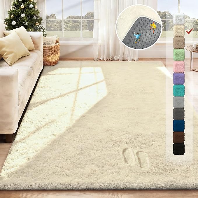 5x8 Area Rug for Living Room: Fluffy Shag Soft Washable Rugs Fuzzy Plush Indoor - Image 2