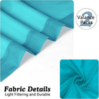 Chyhomenyc Sheer Valances for Windows 2 Pieces, 42Wx14L Inches Small Valance - Image 5