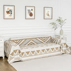 MYSKY HOME Sectional Couch Cover Khaki Boho Geometric Sofa Covers - Image 2