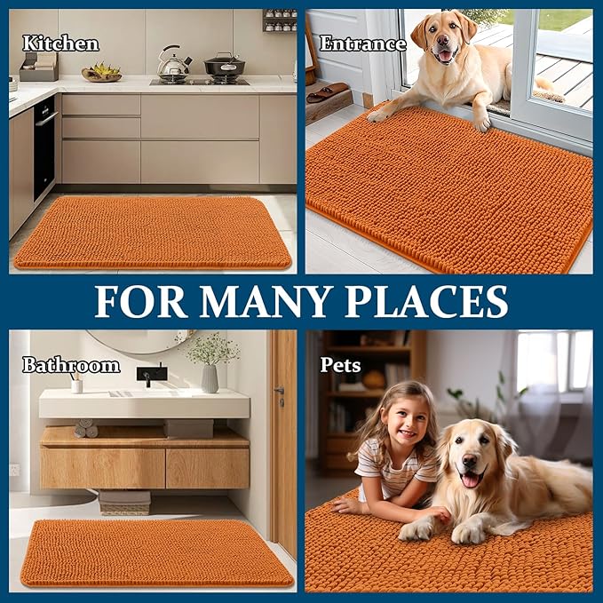 OLANLY Dog Door Mat for Muddy Paws 24x16, Absorbs Moisture and Dirt, Absorbent - Image 8
