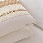 Fancy Homi Set of 1 Neutral Tan Lumbar Decorative Throw Pillow Cover 12x20 Inch - Image 3