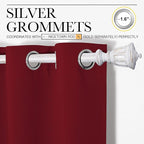 NICETOWN Burgundy Red Blackout Draperies Curtains - Image 3
