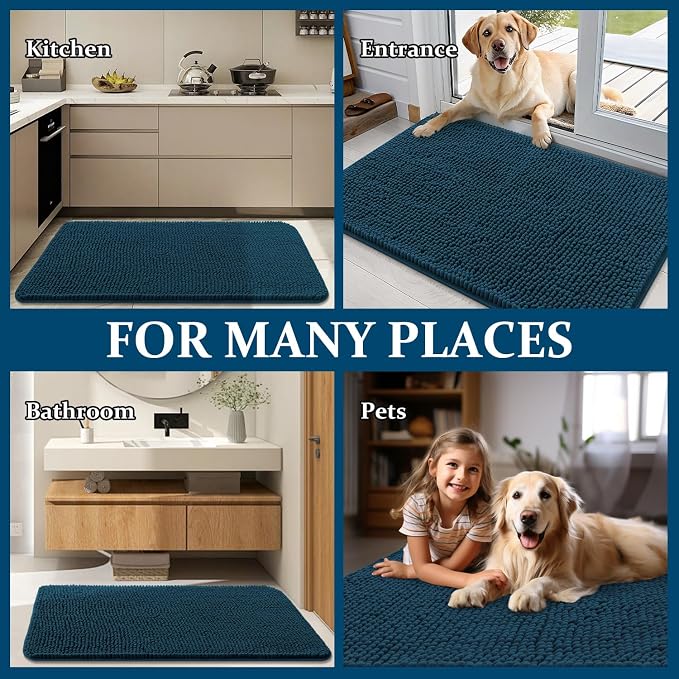 OLANLY Dog Door Mat for Muddy Paws 70x35, Absorbs Moisture and Dirt, Absorbent - Image 8