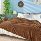 inhand Fleece Twin Blanket for Bed Chocolate Brown Throw Blanket for Couch - Image 5
