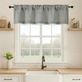 OVZME Valance for Windows, Light Filtering Faux Linen Textured Small Short by OVZME