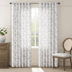 jinchan Linen Floral Curtains for Living Room, 84 Inch Length Curtains - Image 2