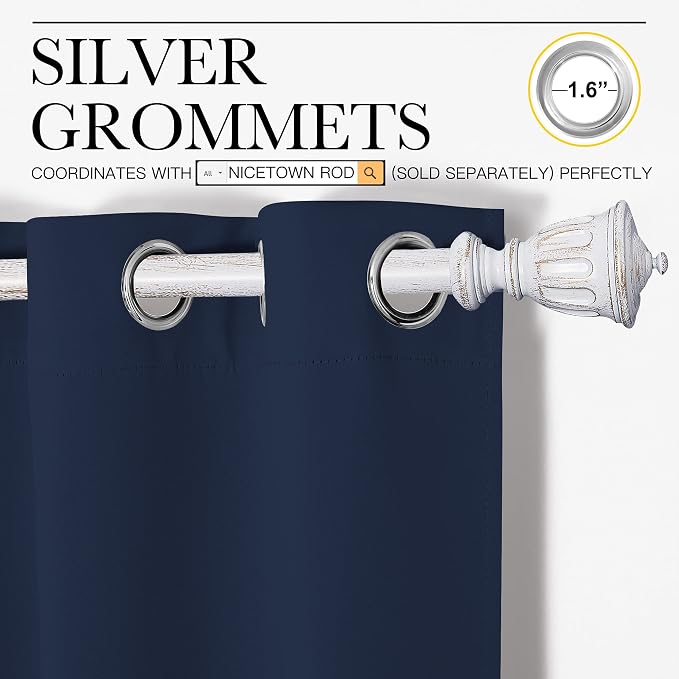 NICETOWN Blackout Draperies Curtains, All Season Thermal Insulated Solid - Image 3